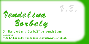 vendelina borbely business card